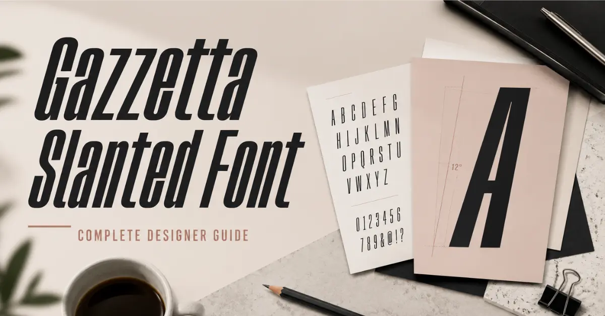 gazzetta slanted font - complete guide & free download