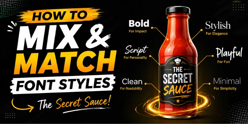 how to mix and match font styles