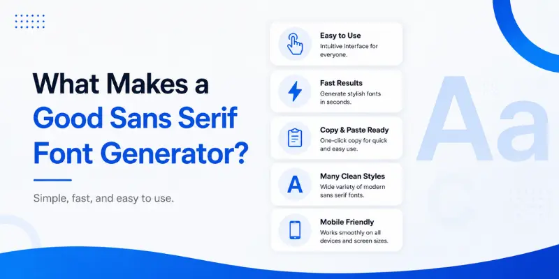 what makes a good sans serif font generator